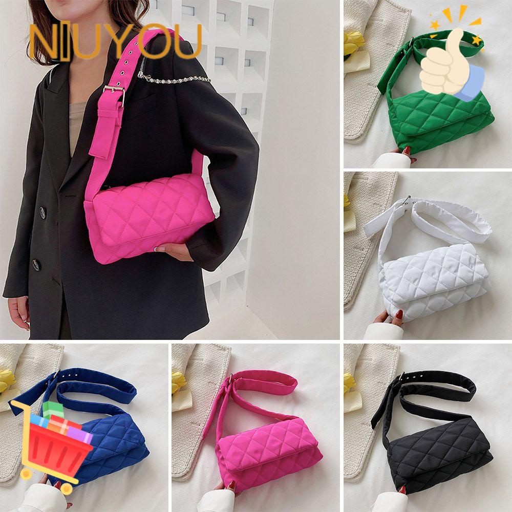 NIUYOU Túi Xách Đeo Dưới Cánh Tay Chất Liệu Cotton Siêu Nhẹ Cho Nữ