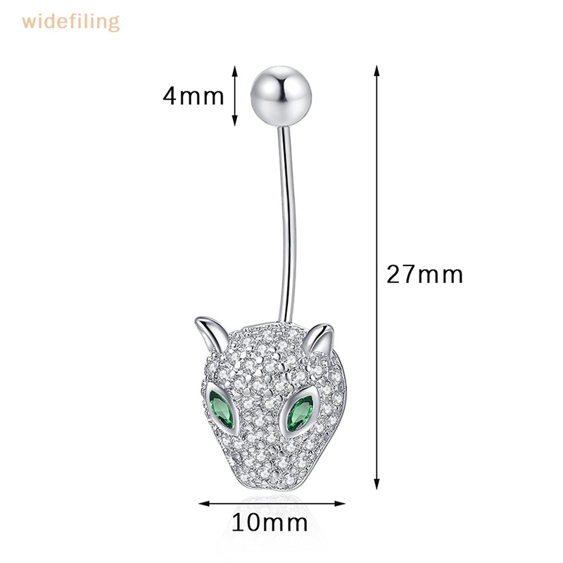 Khuyên Rốn Họa Tiết Da Báo Đính Đá Zircon Thời Trang