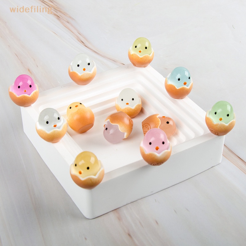 Bộ 5 Phụ Kiện Mặt Trang Trí Điện Thoại Dạ Quang diy Hình Gà Con Bằng gel resin