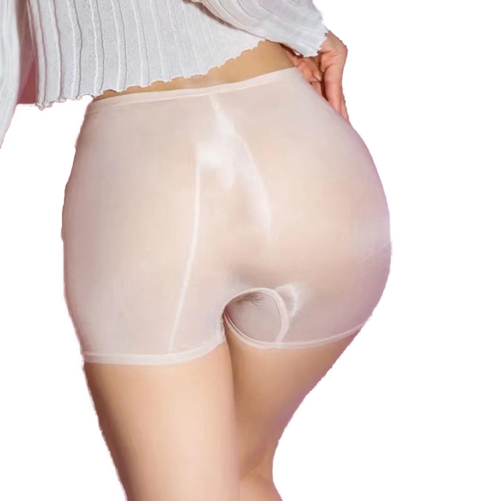Quần Lót Boxer Lụa Bóng Siêu Mỏng Xuyên Thấu Gợi Cảm Cho Nữ