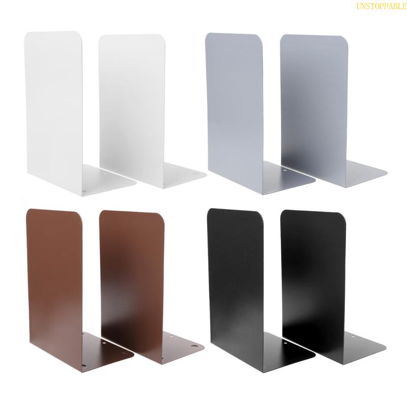 1 Cặp Giá Đỡ Sách Bằng Kim Loại Để Bàn Tiện Dụng