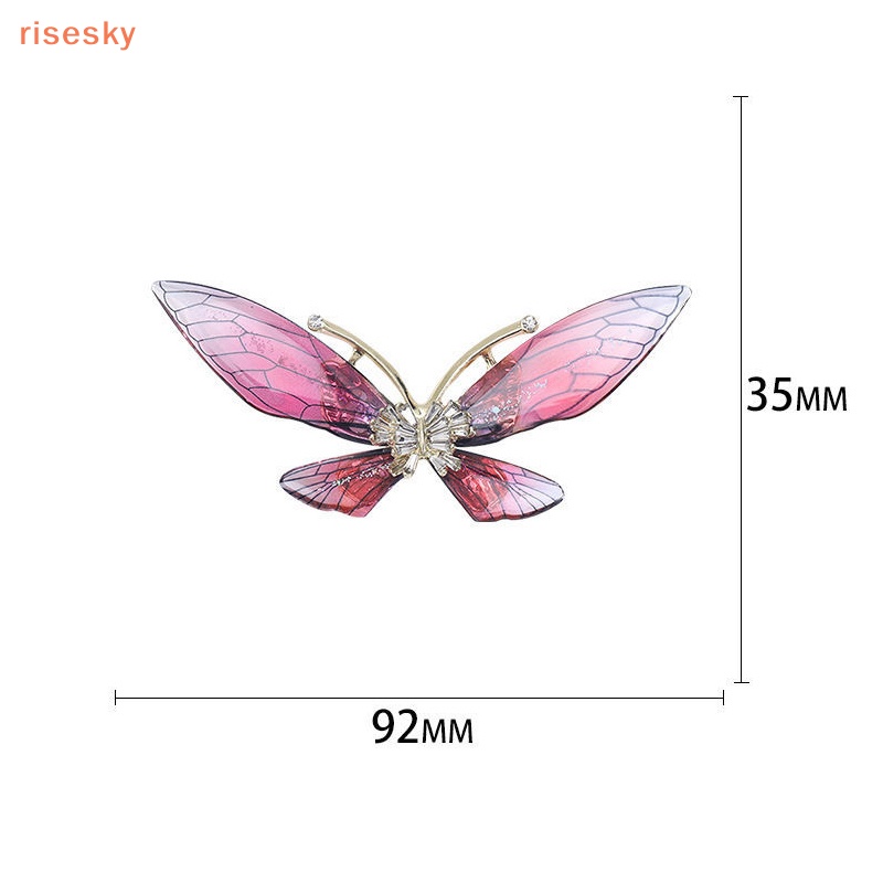 Ghim Cài Áo Hình Bướm Bằng Acrylic Trong Suốt Thời Trang Cho Nữ