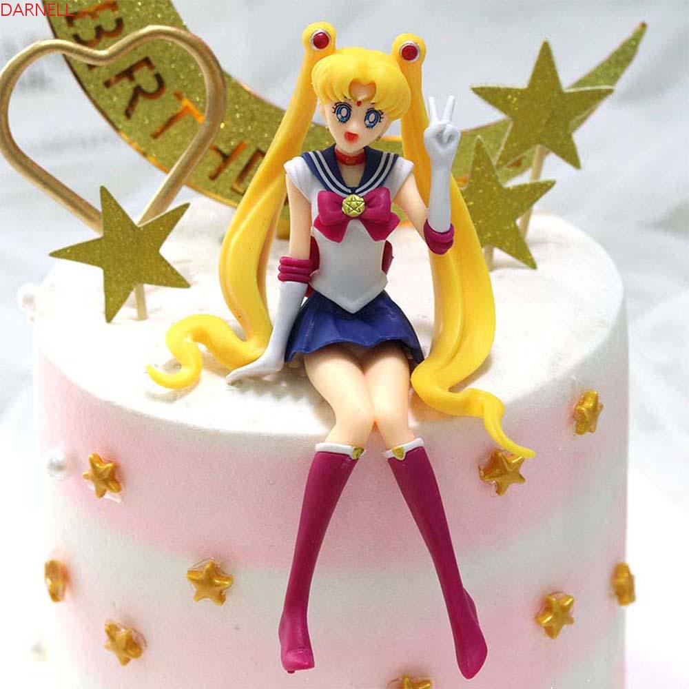 DARNELL Sailor Moon Mô Hình Nhân Vật Thủy Thủ Mặt Trăng Bằng PVC