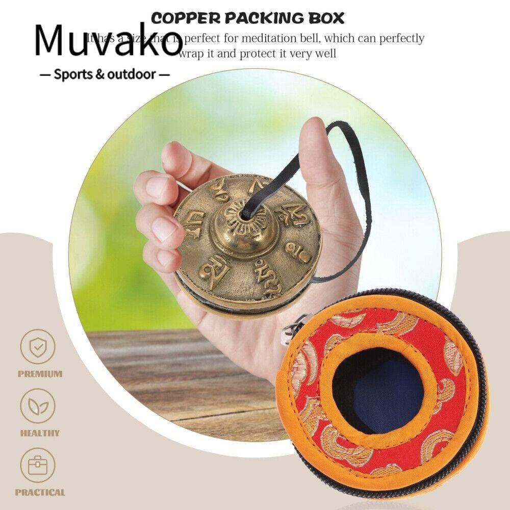 MUVAKO Túi Tote Cotton Mini Đựng Chuông Cymbal / Biểu Tượng Tingsha Cho Yoga