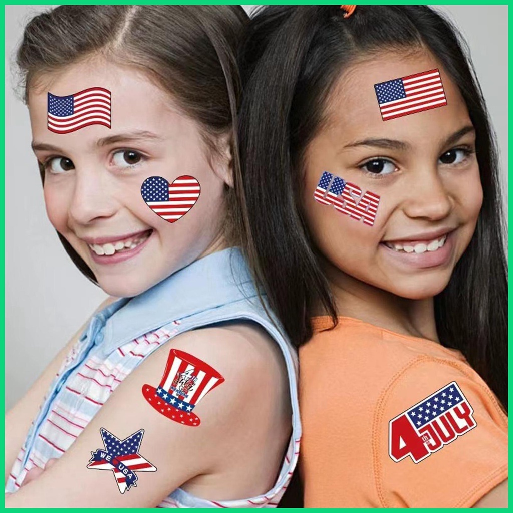 Miếng Dán Cơ Thể Hình Lá Cờ Mỹ Độc Lập Dễ Tháo Gỡ 4th of July