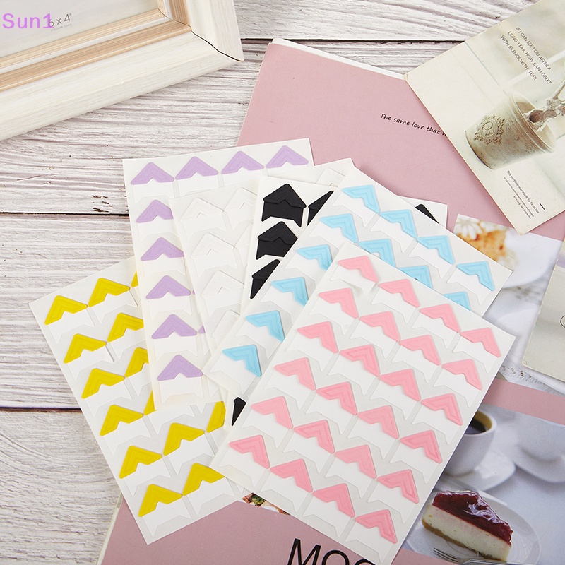 1 Set Nhãn Dán Trang Trí Góc Cố Định Màu Sắc Macaron DIY