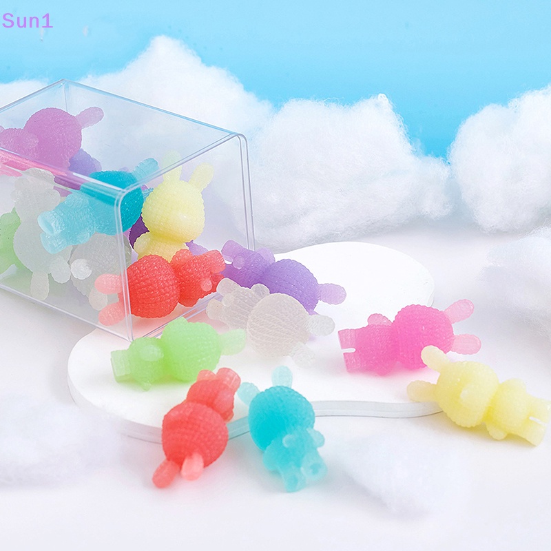 1 Chú Thỏ Đan Bằng Nhựa Resin Phát Quang Trang Trí Bảng Điều Khiển Xe Hơi / Nhà Cửa