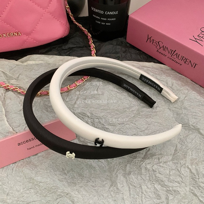 Băng Đô Cài Tóc Màu Trắng Đen Thiết Kế Đơn Giản Cho Nữ