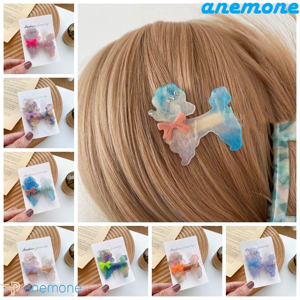 ANEMONE Kẹp Mỏ Vịt Acetate Hoạt Hình Dễ Thương Phong Cách Hàn Quốc Cho Trẻ Em