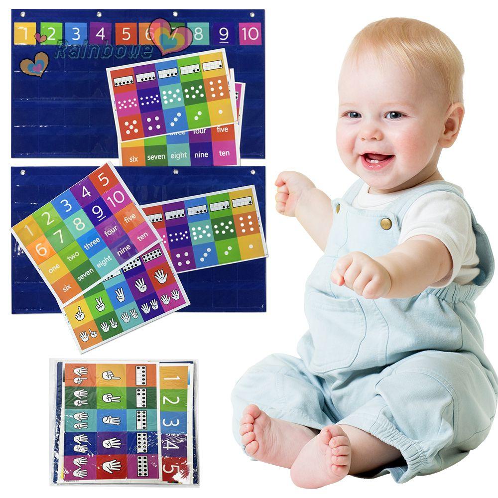 RAINBOW Bảng Treo Tường Có Túi Đựng Đồ Tiện Dụng Cho Lớp Học