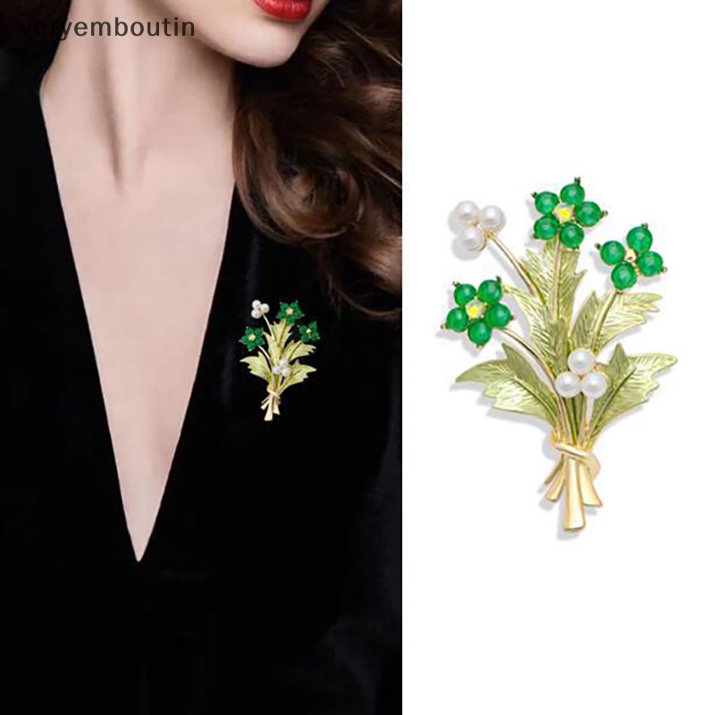 Ghim Cài Áo Hình Bó Hoa Đính Đá Phong Cách Âu Mỹ Thời Trang Cho Nữ