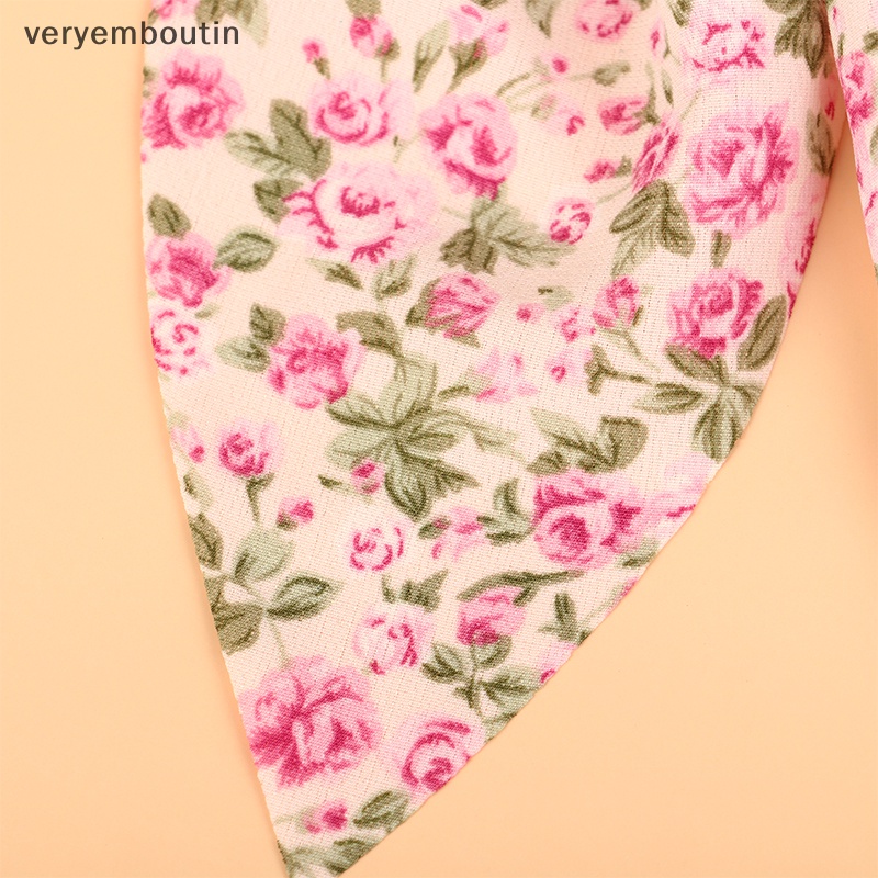 Kẹp Tóc Ruy Băng Thắt Nơ in Họa Tiết Hoa Xinh Xắn Ngọt Ngào Cho Nữ