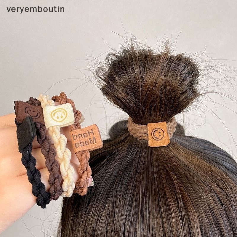 Bộ 5 Dây Buộc Tóc Cao Su Co Giãn Phong Cách Hàn Quốc Cho Nữ