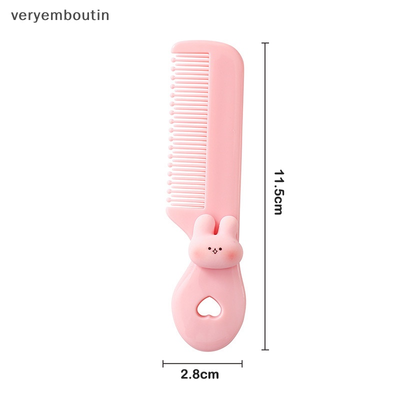 Lược Chải Tóc Mini Nhiều Màu Hình Hoa / Động Vật Hoạt Hình Dễ Thương Kích Thước Nhỏ Gọn Cho Bé Gái Mang Đi Du Lịch