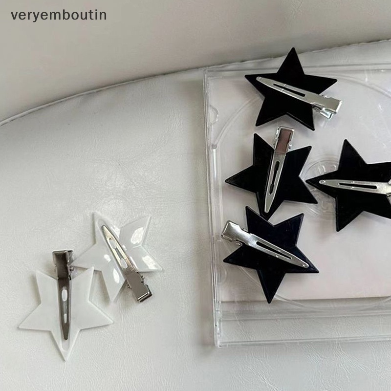 Set 5 Kẹp Tóc Hình Ngôi Sao Bằng Kim Loại Đơn Giản Thời Trang Hàn Quốc Cho Nữ