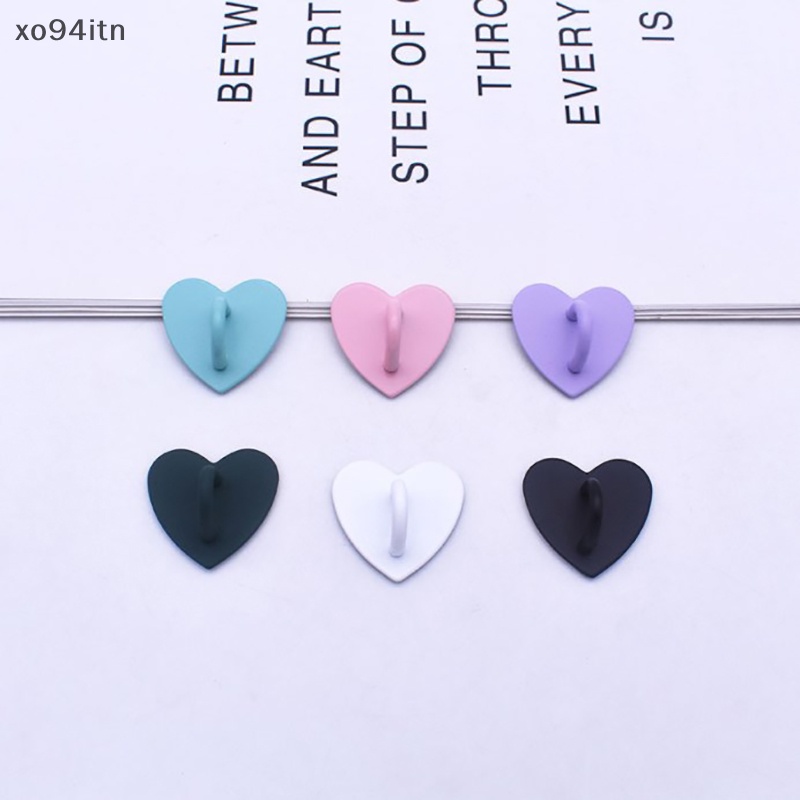 Tn Set 4 Nhẫn Móc Ngón Tay Giữ Điện Thoại Bằng Kim Loại Hình Trái Tim Đáng Yêu