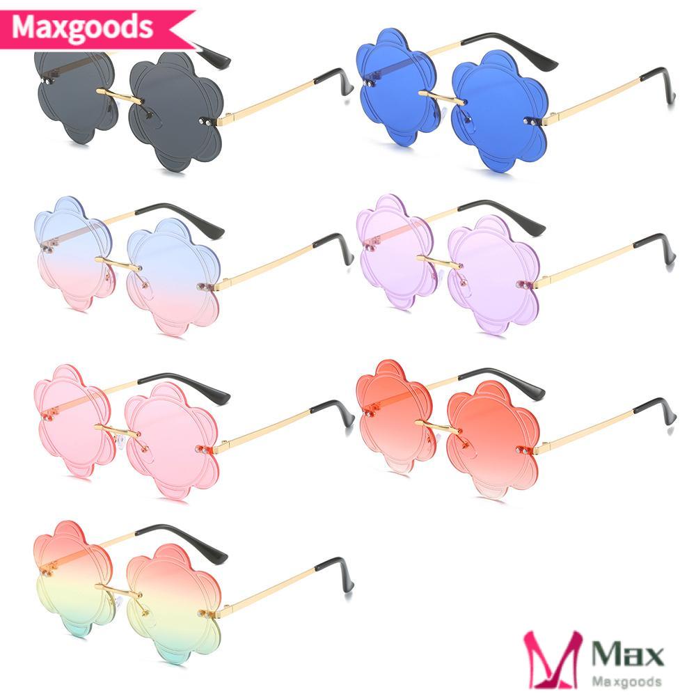 MAXG Kính Mát Không Gọng Đính Hoa Thời Trang Đi Biển