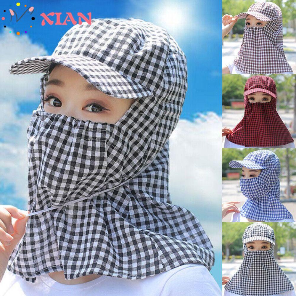 XIANTIN Mũ Chống Nắng Kèm Tấm Che Mặt Và Cổ Chống Tia UV Thời Trang Mùa Hè