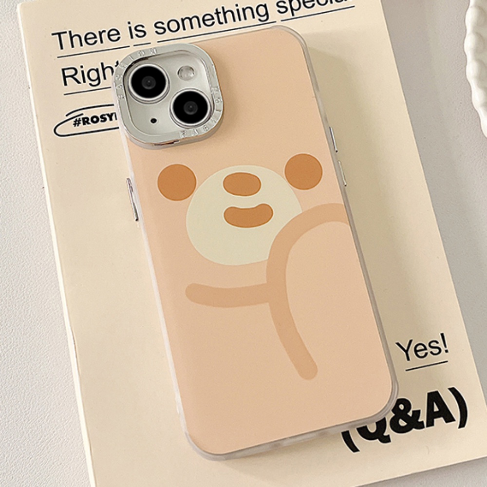 Ốp Điện Thoại TPU Mềm Chống Sốc Mạ Điện Họa Tiết Gấu Hoạt Hình Cho IPhone 14 13 12 11 Pro Max X XR 8 7 Plus