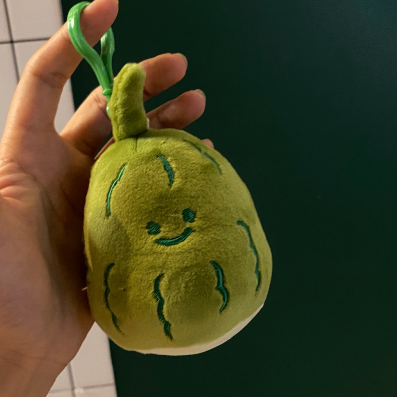 Móc Khóa Hình Quả Bầu Lông Nhung Hai Mặt Sáng Tạo Dễ Thương