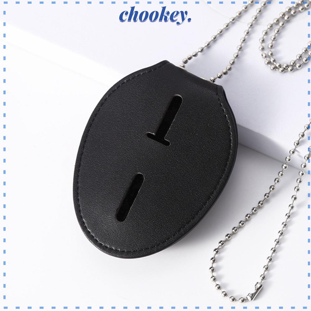 CHOOKEY Bao Đựng Hộ Chiếu / Thẻ Tín Dụng Màu Đen Có Dây Xích Dành Cho Văn Phòng