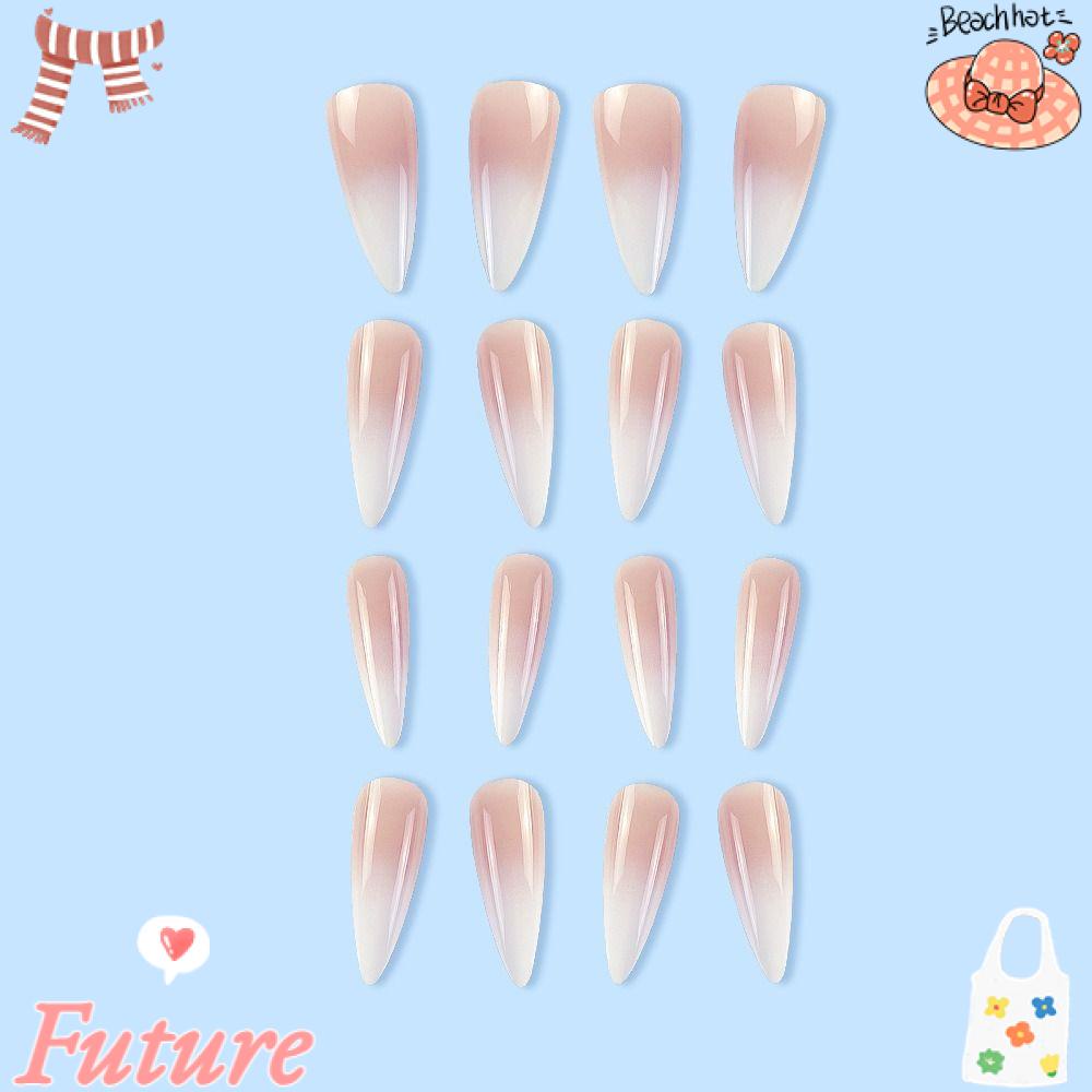 FUTURE Móng Tay Giả Hình Giọt Nước Có Thể Tháo Rời Độ Dài Che Phủ Toàn Diện Cho Nữ