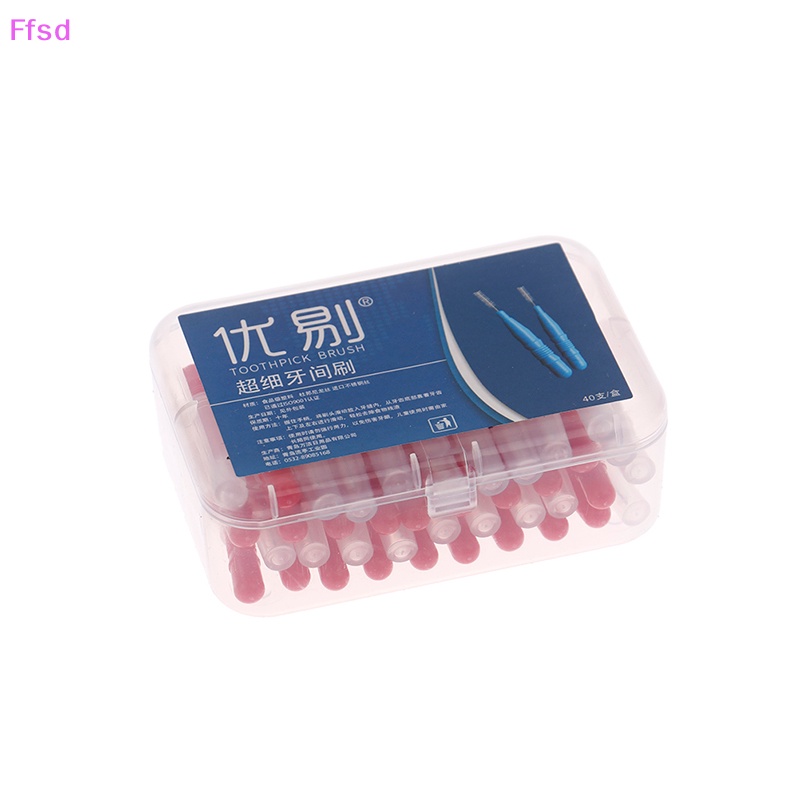 {Ffsd} Set 40 Bàn Chải Làm Sạch Răng Miệng Có Đầu Chỉ Thay Thế * Bán Chạy