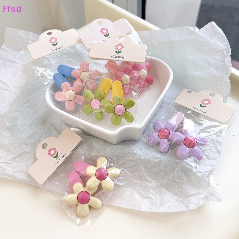 {Ffsd} Bán Chạy 2 Kẹp Tóc Hình Hoa Dễ Thương Thanh Lịch Dành Cho Nữ Trẻ Em