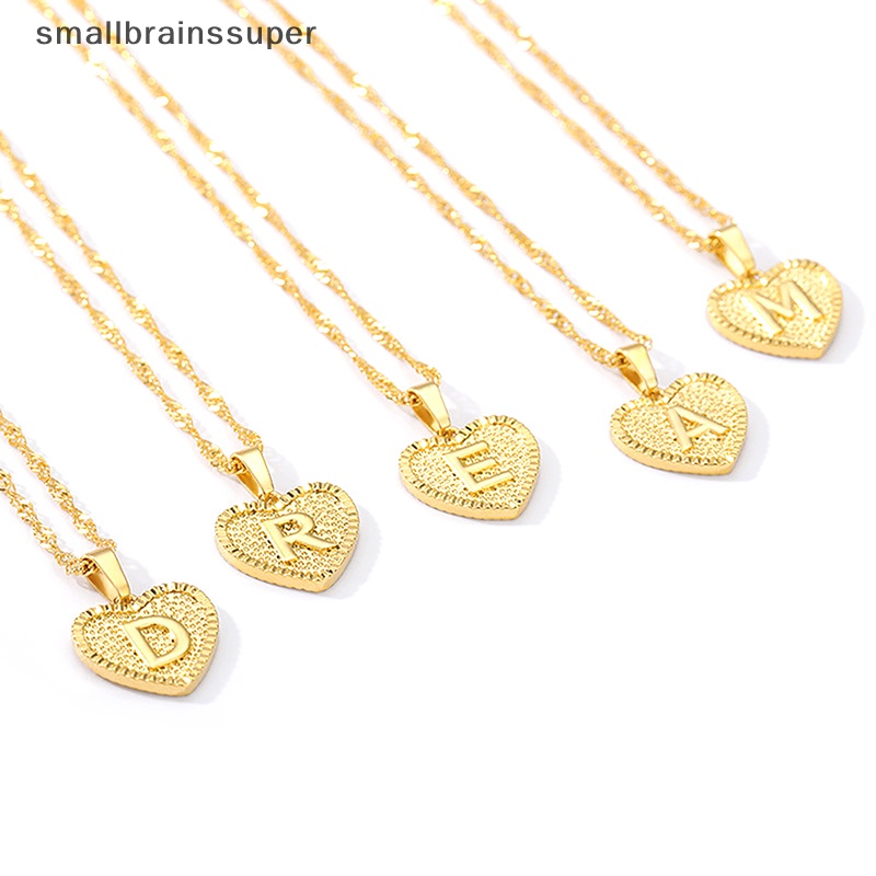 Vòng cổ Mặt Hình Trái Tim Khắc Chữ Cái A-Z Thời Trang Dành Cho Nữ
