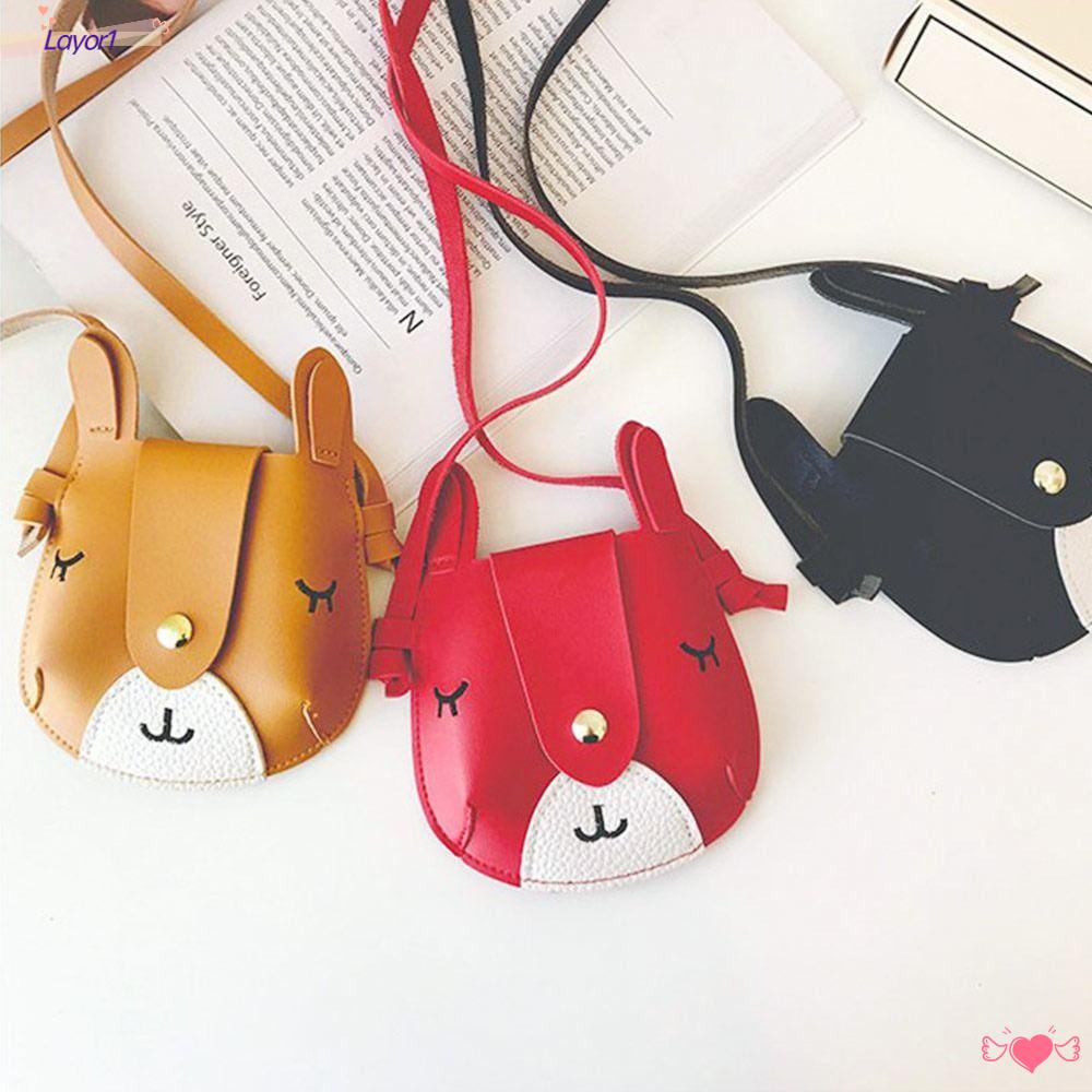 LAYOR1 Túi Đeo Vai Da PU HìNh CúN Dễ Thương Cho Nữ