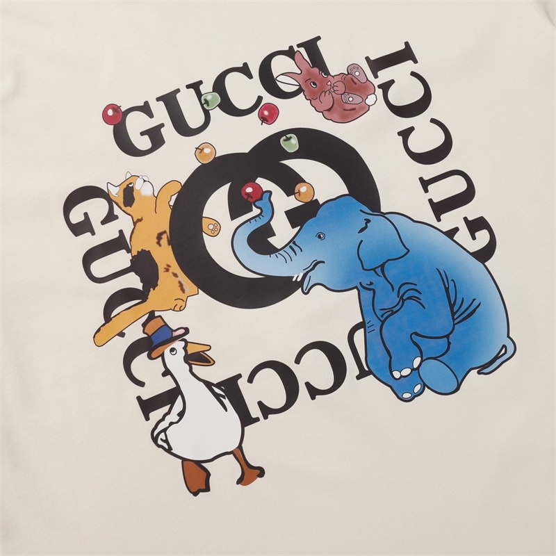 Áo Thun Tay Ngắn Cổ Tròn In Họa Tiết Chú Voi / Hình Vuông Thời Trang Cho Nam Và Nữ G33