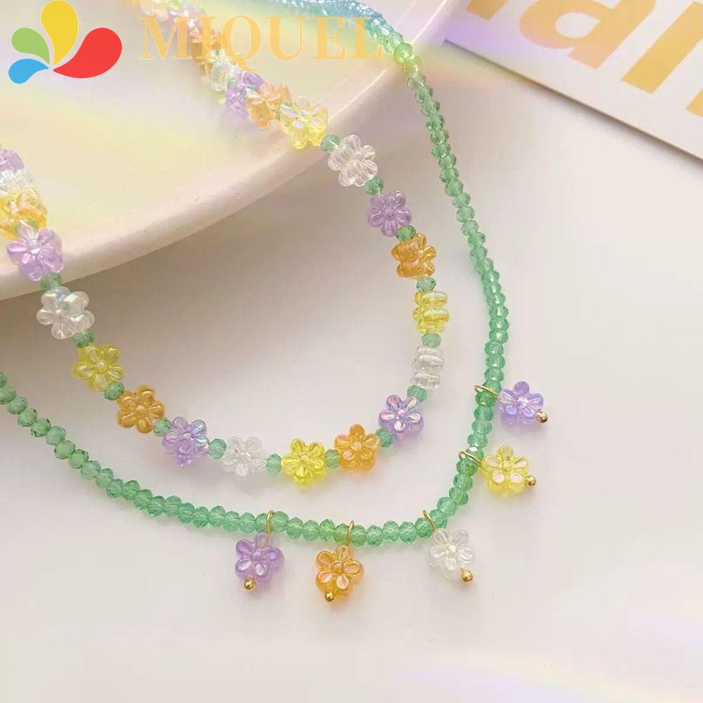 MIQUEL Vòng cổ Y2K Resin Nhiều Màu Sắc Phong Cách Hàn Quốc Ngọt Ngào Thời Trang Cho Nữ