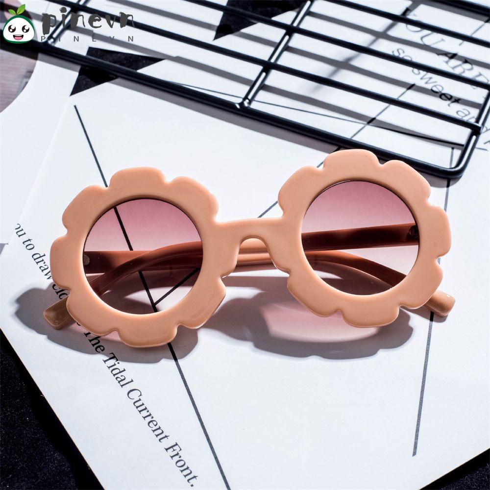 PINEVN Kính Mát Họa Tiết Hoa Hoạt Hình Nhiều Màu Chống Tia UV Cho Bé