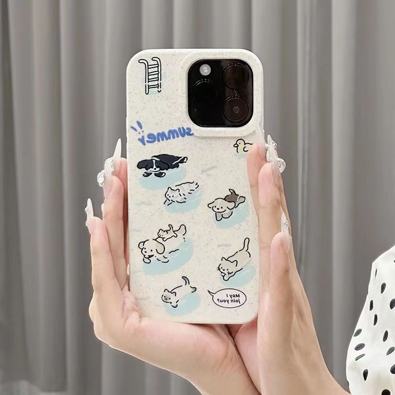Ốp Điện Thoại Mềm Hình Cún Hoạt Hình Cho Iphone 11 13 14Promax 12
