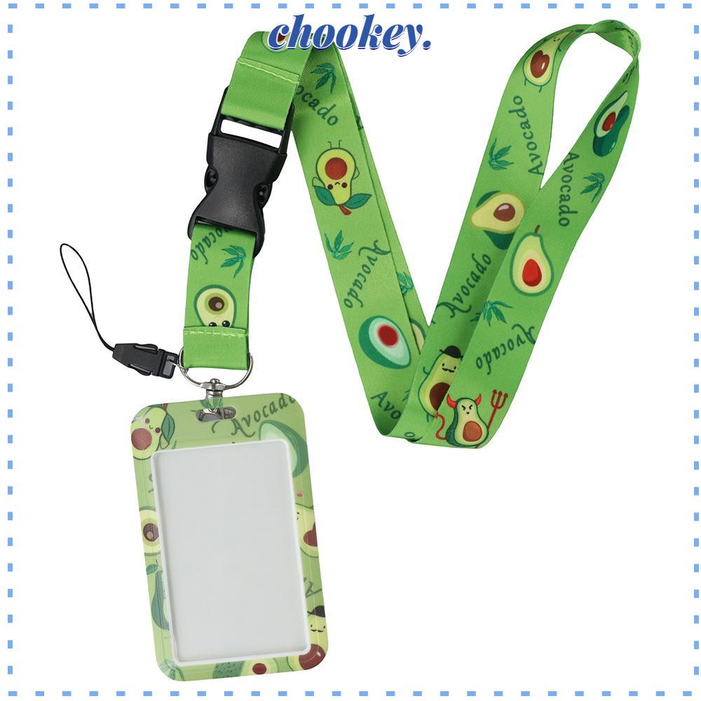 CHOOKEY Móc Khóa Màu Xanh Bơ Dacron Hoạt Hình Có Dây Buộc Cho Văn Phòng