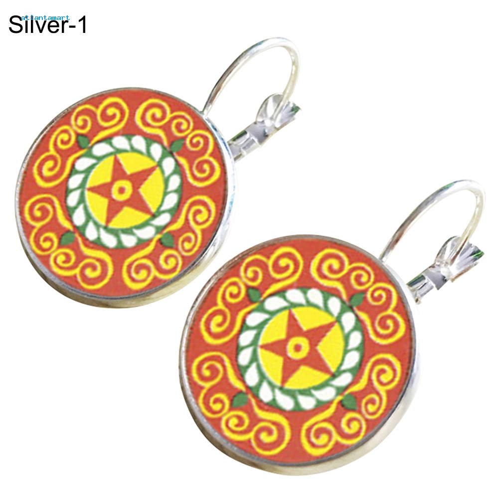 Túi Đựng Đồ Dùng Cao Cấp Tiện Dụng| Khuyên Tai Tròn Họa Tiết Hoa Mandala Thời Trang