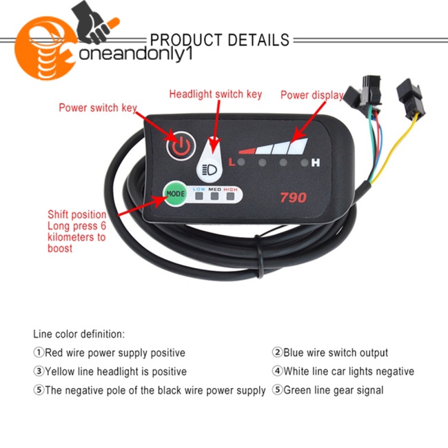 Đồng Hồ Đo Điện Tử Màn Hình Led 6km 790M Chuyên Dụng Cho Xe Đạp Điện