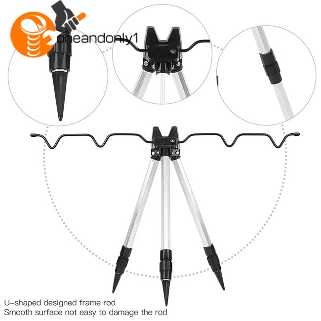 Giá Đỡ Cần Câu Cá Bằng Hợp Kim Nhôm Dày Dặn Có Thể Gấp Gọn Tiện Dụng