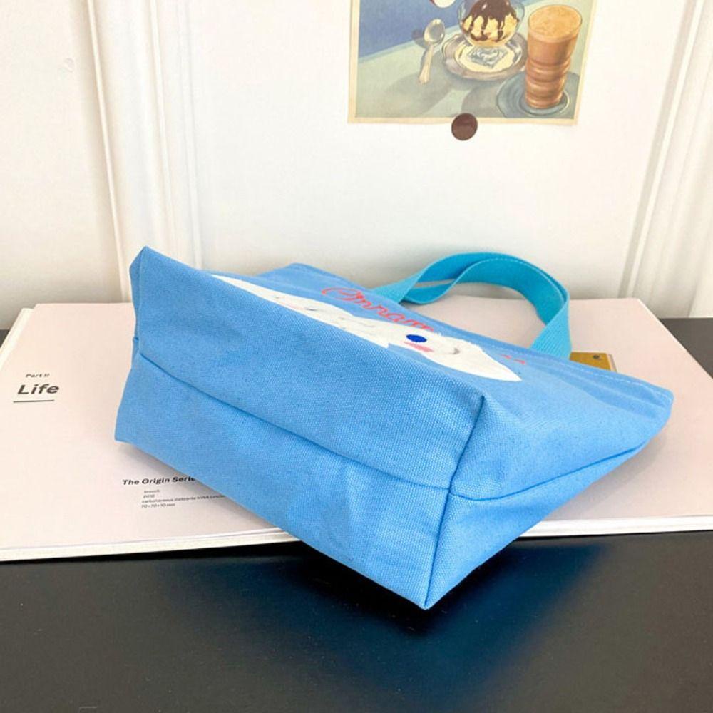 LOMBARD Túi Canvas Sức Chứa Lớn Họa Tiết Hoạt Hình Cinnamoroll Melody Dễ Thương