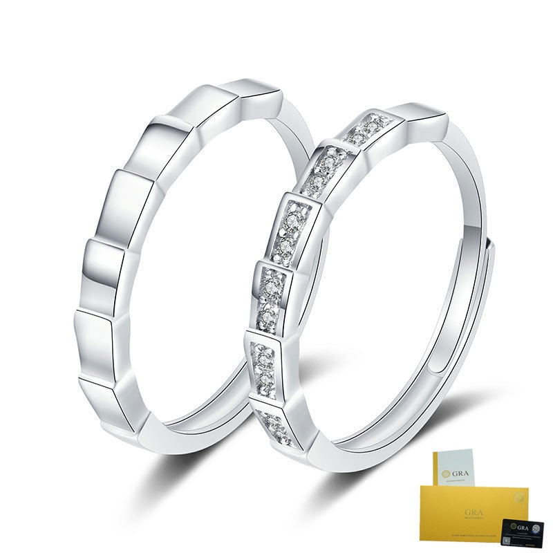 Nhẫn Đôi Mạ Vàng Hồng 18K Hình Xương Rắn Thời Trang