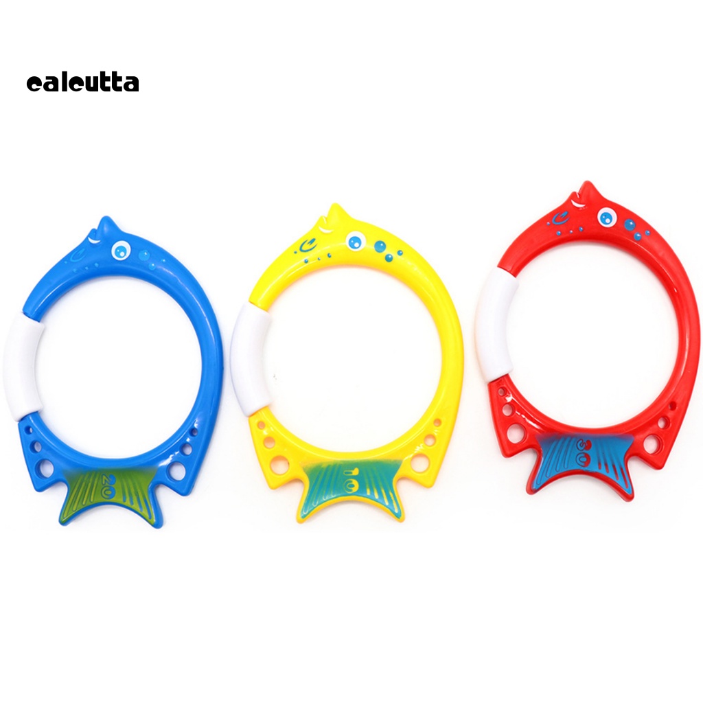 Set 3 Vòng Nhẫn Nhựa Hình Cá Hoạt Hình An Toàn Cho Bé Tập Bơi