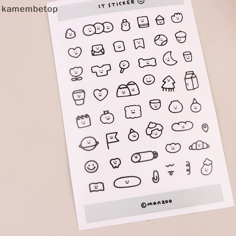 Bộ 10 Miếng Dán Trang Trí Điện Thoại / Sổ Tay Hình Động Vật Mini Dễ Thương