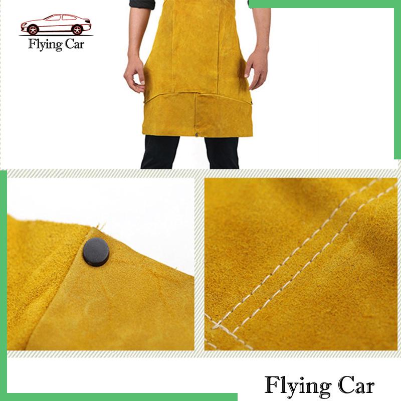 Tạp Dề Bằng Da Bò Thoáng Khí Chuyên Dụng Cho Thợ Hàn / Nướng BBQ