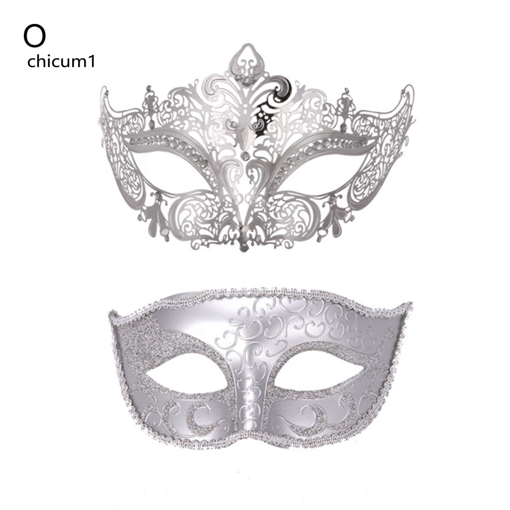 Mặt Nạ Che Nửa Mặt Bằng Kim Loại Đính Đá Lấp Lánh Màu Đen Phong Cách Cổ Điển Dùng Hóa Trang