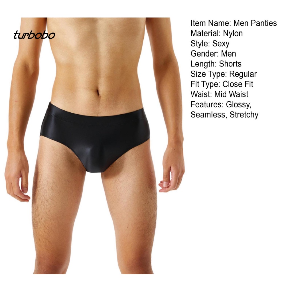 Turbobo Quần Lót Nam Co Giãn Màu Trơn Gợi Cảm