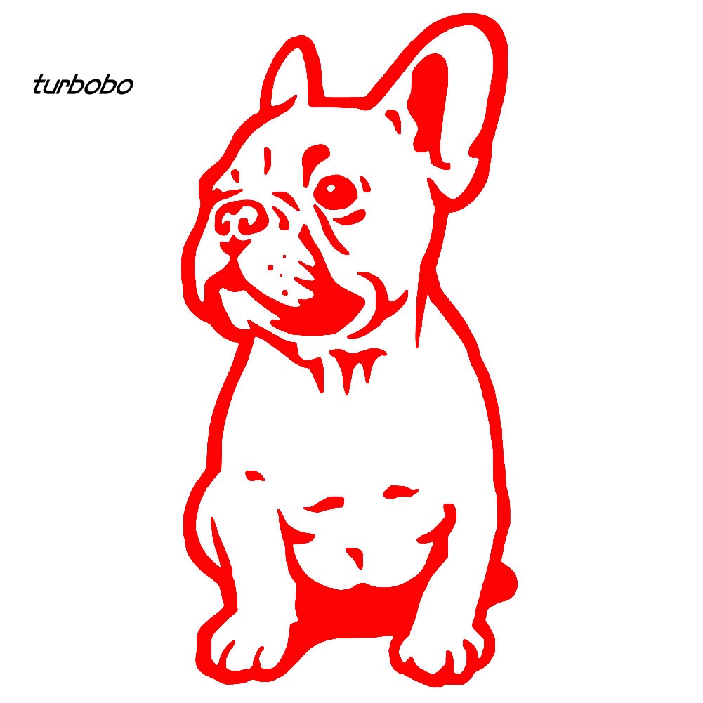 Decal DáN PhảN Quang HìNh Chó Bull Vui NhộN Trang Trí Thân Xe Hơi