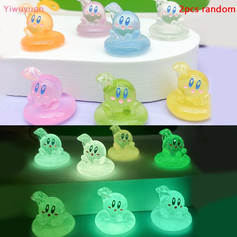 Bộ 2 Phụ Kiện Trang Trí Điện Thoại Kiểu Hoạt Hình 3D Phát Sáng Độc Đáo