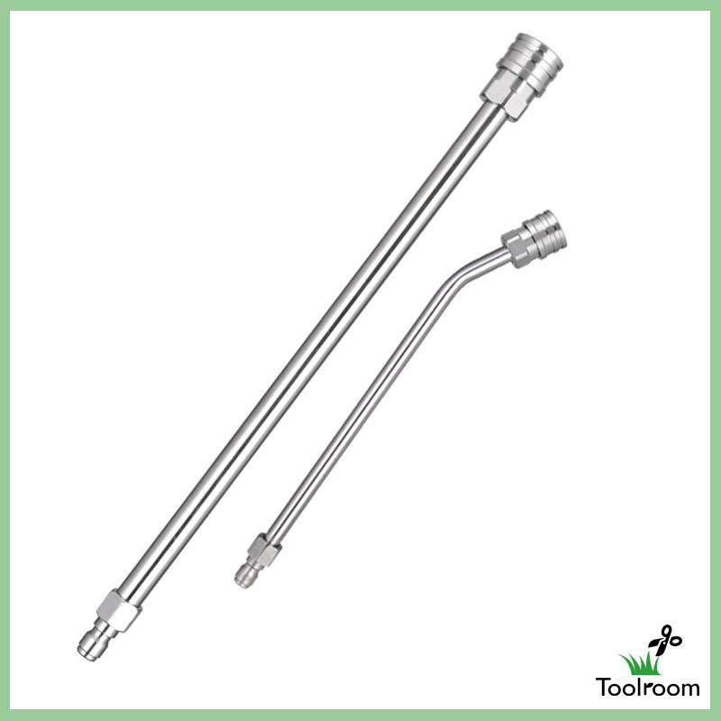 Set 2 Thanh Nối Thẳng / Cong Bằng Thép Không Gỉ Siêu Bền Tiện Dụng Cho Máy Rửa Xe Hơi / Tường