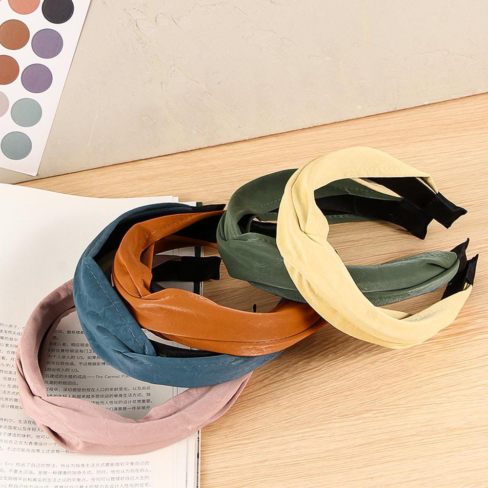 ANEMONE Băng Đô Cài Tóc Da Lộn Màu Sắc Ngọt Ngào Phong Cách Hàn Quốc Cho Nữ