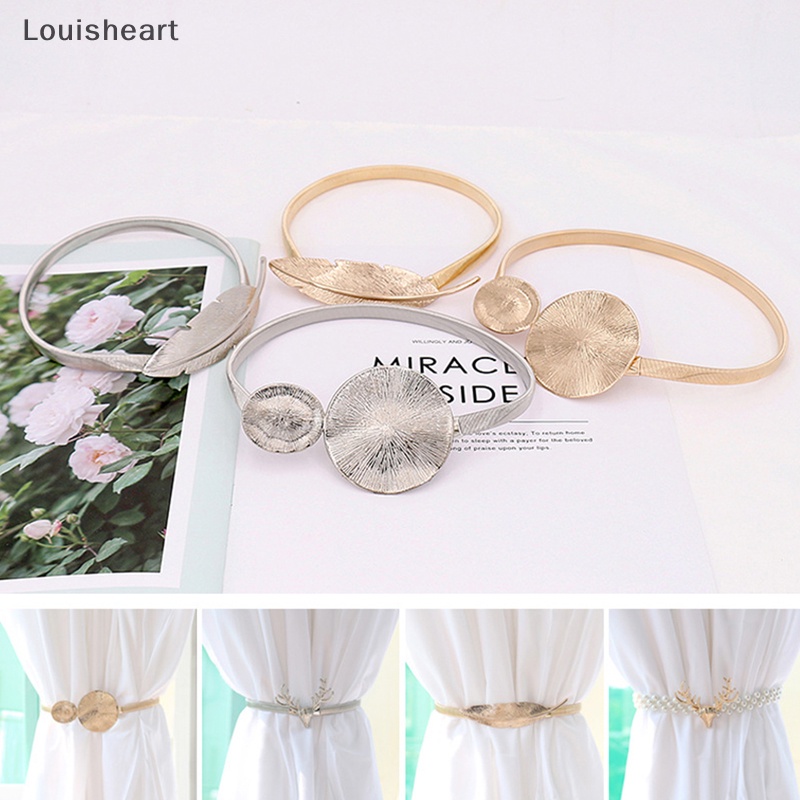 Dây Buộc Rèm Cửa Bằng Kim Loại Họa Tiết Lá Cây Sáng Tạo Tiện Dụng